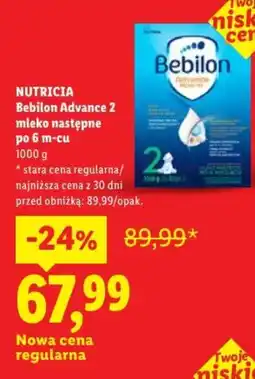Lidl Nutricia Bebilon Advance 2 mleko następne oferta