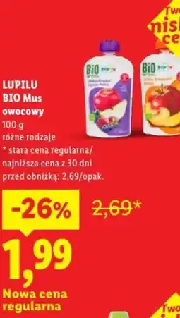 Lidl Lupilu BIO Mus owocowy oferta