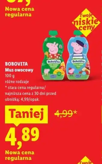 Lidl BoboVita Mus owocowy oferta