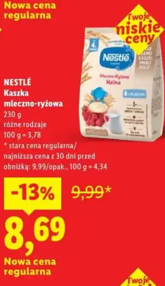 Lidl Nestlé Kaszka mleczno-ryżowa oferta