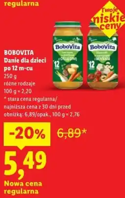 Lidl BoboVita Danie dla dzieci oferta