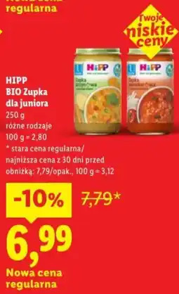 Lidl Hipp BIO Zupka dla juniora oferta