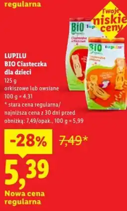 Lidl Lupilu BIO Ciasteczka dla dzieci oferta