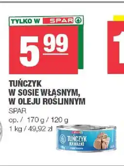 Spar Tuńczyk w sosie własnym SPAR oferta