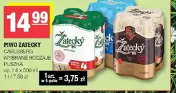Spar Piwo bezalkoholowe Zatecky 0.0% puszka 4-pak oferta