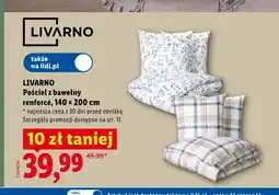 Lidl Pościel z bawełny renforcé 140x200cm LIVARNO oferta