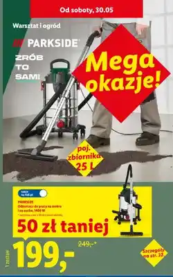 Lidl Odkurzacz do pracy na mokro i na sucho PARKSIDE 1400W oferta