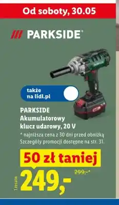 Lidl Akumulatorowy klucz udarowy 20V PARKSIDE oferta
