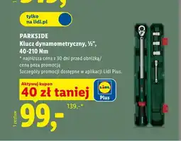 Lidl Klucz dynamometryczny 1/2 40-210Nm PARKSIDE oferta