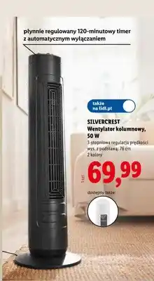 Lidl Wentylator kolumnowy SILVERCREST 50W 3-stopniowa regulacja prędkości wys. z podstawą: 76cm oferta