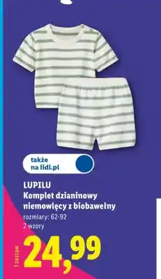 Lidl Komplet dzianinowy niemowlęcy z biobawełny LUPILU oferta