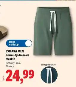 Lidl Bermudy dresowe męskie ESMARA MEN oferta