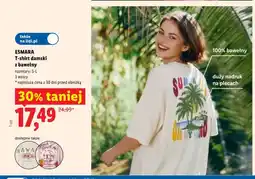 Lidl T-shirt damski z bawełny ESMARA oferta