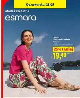 Lidl T-shirt damski z modalem ESMARA oferta