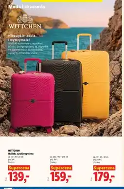 Lidl Walizka z polipropylenu WITTCHEN 55x39x20cm oferta