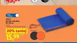Lidl Ręcznik z mikrofibry CRIVIT 80x130cm oferta