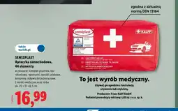 Lidl Apteczka samochodowa SENSIPLAST 44 elementy 22x12x6,5cm oferta