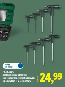 Lidl Zestaw kluczy płaskich z uchwytem T PARKSIDE 8 elementów oferta