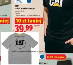 Lidl T-shirt męski z bawełny CAT oferta