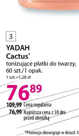 Hebe Yadah Cactus tonizujące płatki do twarzy oferta
