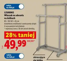 Lidl LIVARNO Wieszak na ubrania na kółkach oferta