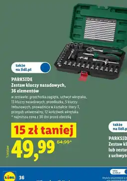 Lidl PARKSIDE Zestaw kluczy nasadowych, 36 elementów oferta