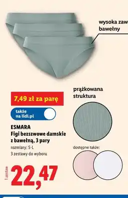 Lidl Figi bezszwowe damskie z bawełną, 3 pary oferta