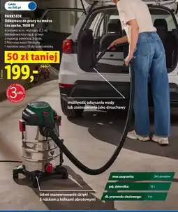Lidl Odkurzacz do pracy na mokro i na sucho, 1400 W PARKSIDE oferta