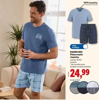 Lidl Esmara Men Piżama męska z bawełny oferta