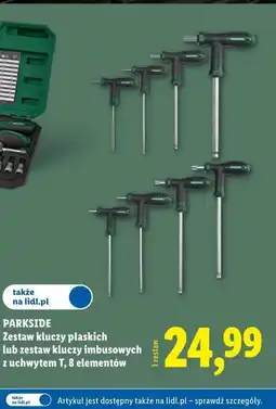 Lidl PARKSIDE Zestaw kluczy płaskich lub zestaw kluczy imbusowych z uchwytem T, 8 elementów oferta