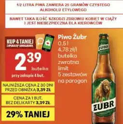 Delikatesy Centrum Piwo Żubr oferta