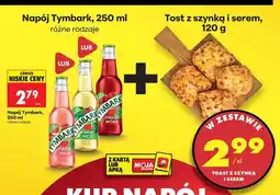 Biedronka Zestaw: Napój Tymbark + Tost z szynką i serem oferta