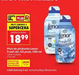 Biedronka Płyn do płukania Lenor Fresh Air Sensitive 50 prań oferta