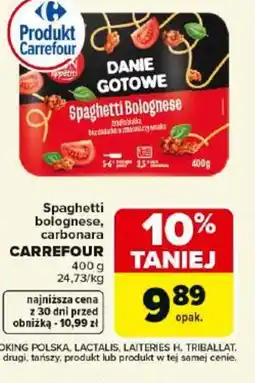 Carrefour Market Carrefour Spaghetti bolognese, carbonara oferta