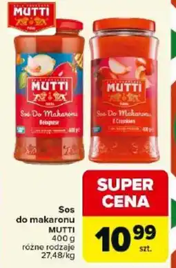 Carrefour Market Mutti Sos do makaronu oferta