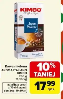 Carrefour Market Kimbo Kawa mielona Aroma Italiano oferta