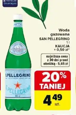 Carrefour Market San Pellegrino Woda gazowana oferta