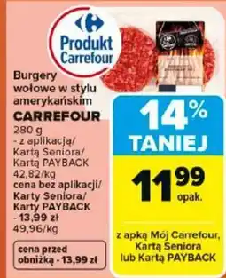 Carrefour Market Carrefour Burgery wołowe w stylu amerykańskim oferta