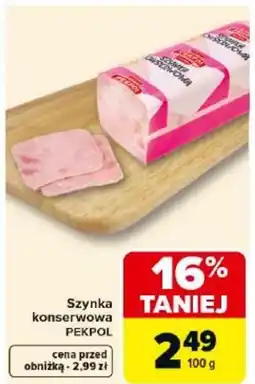 Carrefour Market Pekpol Szynka konserwowa oferta