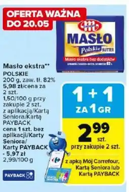 Carrefour Market Mlekovita Masło ekstra Polskie oferta