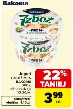 Carrefour Market Bakoma Jogurt 7 Zbóż Men oferta