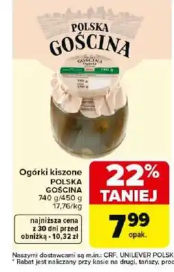 Carrefour Market Polska Gościna Ogórki kiszone oferta