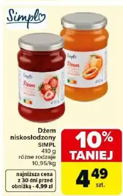 Carrefour Market Simpl Dżem niskosłodzony oferta