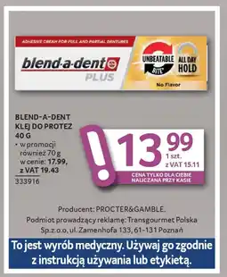 Selgros Blend-a-dent klej do protez oferta