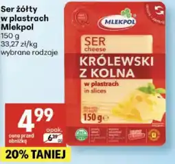 Delikatesy Centrum Ser żółty w plastrach Mlekpol oferta