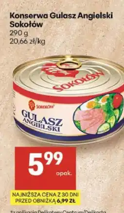 Delikatesy Centrum Konserwa Gulasz Angielski Sokołów oferta