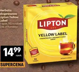 Delikatesy Centrum Herbata ekspresowa Lipton Yellow Label 1 opak./92 torebek oferta