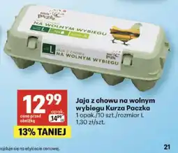 Delikatesy Centrum Jaja z chowu na wolnym wybiegu Kurza Paczka oferta
