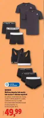 Lidl REEBOK Bielizna damska lub meska lub zestaw T-shirtów męskich oferta