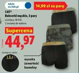 Lidl CAT Bokserki męskie, 3 pary oferta